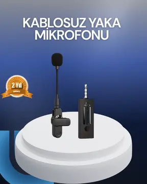 Profesyonel Ses Kayıt İçin Kablosuz Mini Yaka Mikrofonu