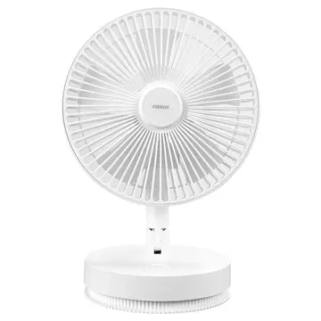 EVEREST EFN-600 BEYAZ 4 Kademeli Hız Masaüstü Kullanım Taşınabilir Dahili 2000mAh Bataryalı USB Şarj Girişli Kumandalı Vantilatör(1923)