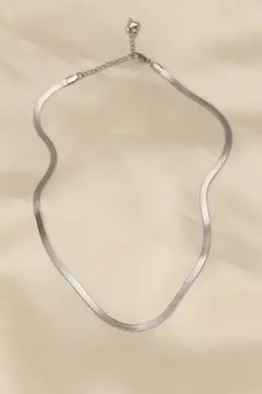316L Çelik Silver Renk 45 cm İtalyan Zincir Model Kadın Kolye 5886