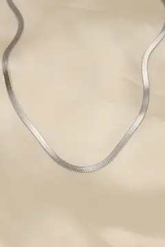 316L Çelik Silver Renk 45 cm İtalyan Zincir Model Kadın Kolye 5886