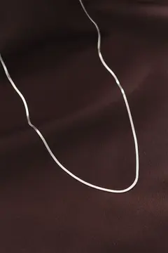 Çelik Gümüş Renk 60 cm İnce İtalyan Zincir Kolye 5886