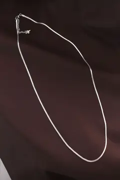 Çelik Gümüş Renk 60 cm İnce İtalyan Zincir Kolye 5886