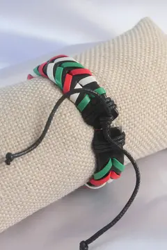 Karışık Renk İpli Deri Erkek Bileklik 5886