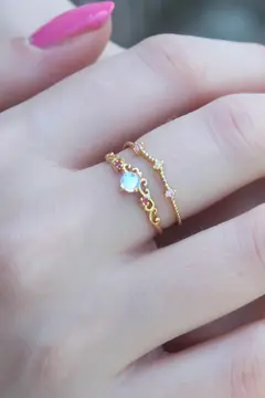 Gold Renk Zirkon Taşlı Taç Model Kadın Yüzük 5886