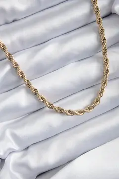 316L Çelik Gold Renk 60 cm Burgu Model Kadın Kolye 5886