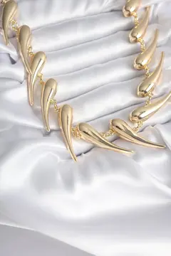 VIP Seri Özel Tasarım Gold Renk Kadın Kolye 5886