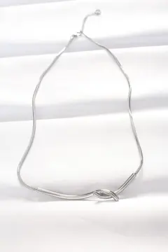316L Çelik Silver Renk Kolye 5886