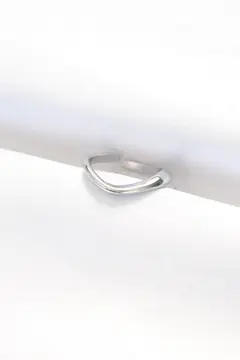 Yassı Silver Renk Ayarlanabilir Yüzük 5886
