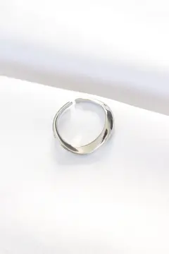 Yassı Silver Renk Ayarlanabilir Yüzük 5886