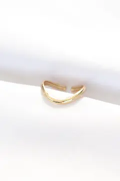 Yassı Gold Renk Ayarlanabilir Yüzük 5886