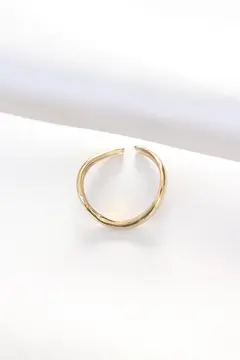 Yassı Gold Renk Ayarlanabilir Yüzük 5886