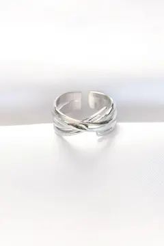 Kalın Silver Renk Ayarlanabilir Yüzük 5886