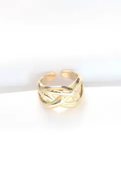 Düğüm Model Gold Renk Ayarlanabilir Yüzük 5886
