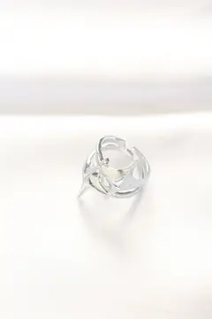 Yıldız Model Silver Renk Ayarlanabilir Yüzük 5886