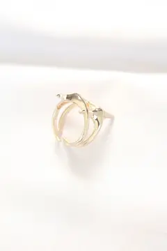 Yıldız Model Gold Renk Ayarlanabilir Yüzük 5886