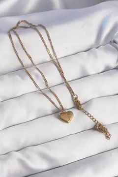 316L Çelik Gold Renk Kalp Model Love Kolye 5886