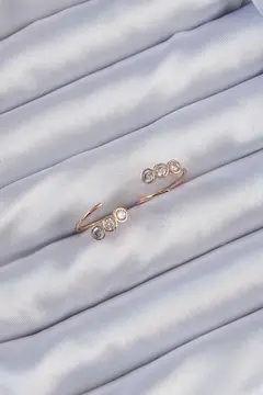 Xuping Rose Renk Zirkon Taşlı Su Yolu Küpe 5886