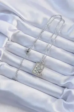 316L Çelik Zincir Gümüş Renk Zirkon Taşlı Aslan Figürlü Tarot Kolye 5886