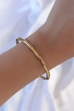 316L Çelik Altın Renk Kemik Model Bileklik 5886