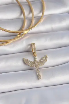 Pirinç Gold Renk Zirkon Taşlı Mikail Model Ajda Charm 5886
