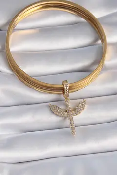 Pirinç Gold Renk Zirkon Taşlı Mikail Model Ajda Charm 5886