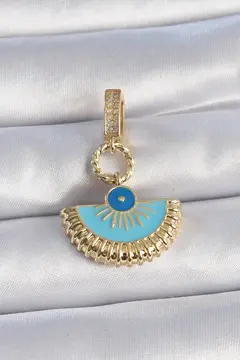 Pirinç Gold Renk Nazar Boncuklu Ajda Charm 5886