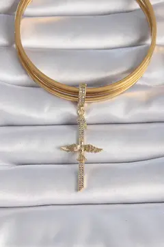 Pirinç Gold Renk Zirkon Taş Detaylı Elif Model Anka Kuşu Figür Ajda Charm 5886