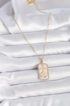 316L Çelik Gold Renk Zincir Yengeç Burcu Zirkon Taşlı Kadın Kolye 5886