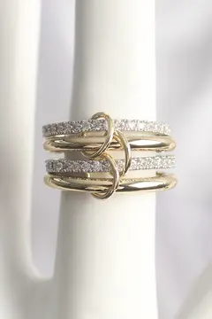 Pirinç Mix Renk Zirkon Taşlı 4'Lü Kadın Yüzük 5886
