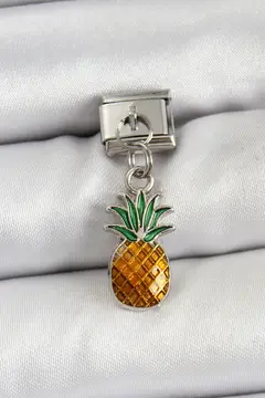 316L Çelik Sallantılı Ananas Model Gümüş Renk Nomination Charm 5886