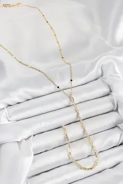 Pirinç Zirkon Taşlı Model Gold Renk Y Kolye 5886