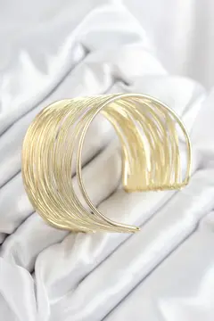 Pirinç Tel Sarma Model Gold Renk Kadın Bileklilk 5886