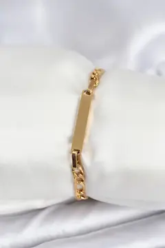 316L Çelik Gold Renk Yazı Yazmaya Uygun Kadın Bileklik 5886