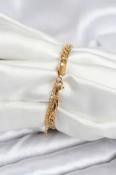 316L Çelik Gold Renk Yazı Yazmaya Uygun Kadın Bileklik 5886