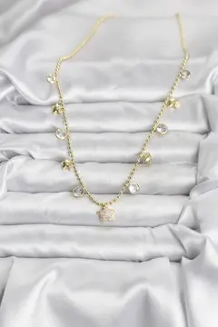 Pirinç Gold Renk Yıldız Model Kadın Kolye 5886