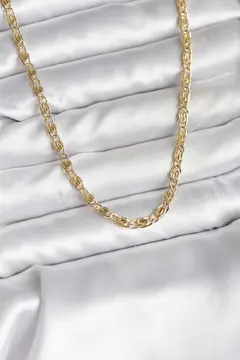 14K Gold Renk Kaplama Zincir Model CM Kadın Kolye 5886