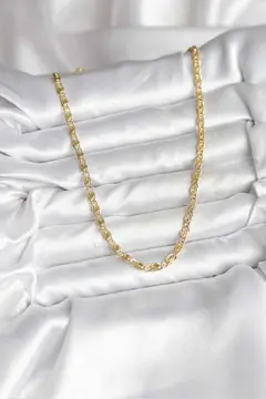 14K Gold Renk Kaplama Zincir Model CM Kadın Kolye 5886