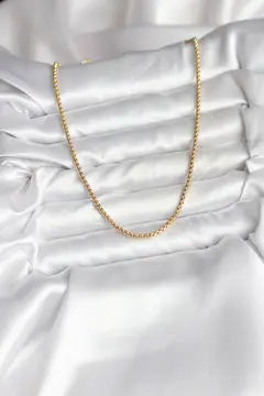 14K Gold Renk Kaplama Zincir Model CM Kadın Kolye 5886