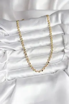14K Gold Renk Kaplama Zincir Model CM Kadın Kolye 5886