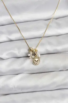 Gold Renk Pirinç Minimal Kelebek Charmlı Kadın Kolye 5886