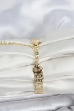 316L Çelik Gold Renk Labirent Model Kadın Bileklik 5886