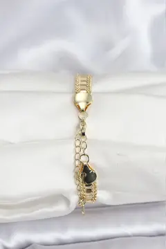 316L Çelik Gold Renk Pullu Zincir Model Kadın Bileklik 5886