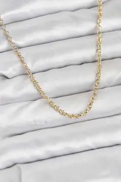 CM Gold Renk Pirinç Halkalı Model Kadın Kolye 5886