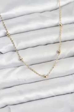 CM Gold Renk Top Zincirli Kadın Kolye 5886