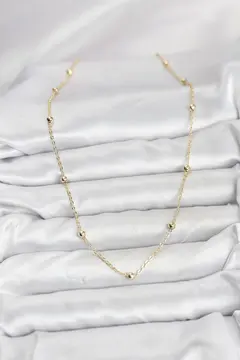 CM Gold Renk Top Zincirli Kadın Kolye 5886