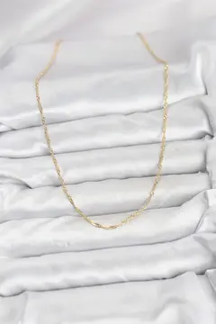 CM 14K Gold Renk Pirinç Ezme Burgu Model Kadın Kolye 5886