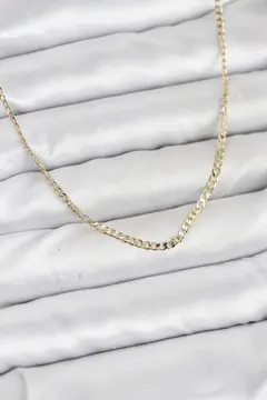 CM 14K Gold Renk Pirinç Zincir Model Kadın Kolye 5886