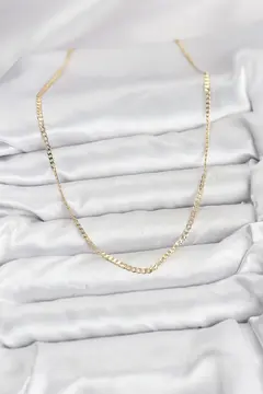 CM 14K Gold Renk Pirinç Zincir Model Kadın Kolye 5886