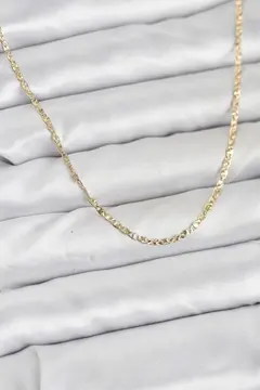 CM 14K Gold Renk Pirinç Lazer Model 60 cm Kadın Kolye 5886