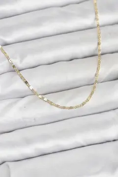 CM 14K Gold Renk Ezme Zincir Model 60 cm Kadın Kolye 5886